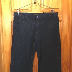 Women’s GREAT Banana Republic Denim Rinse Wide Leg Trouser Jeans 32/14 30.5” L